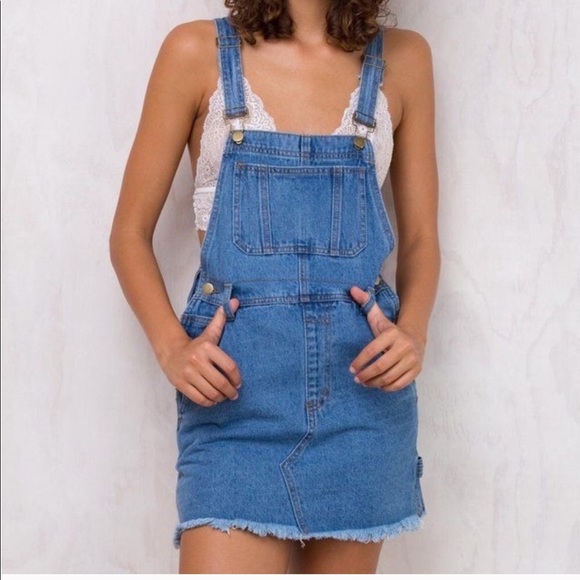 Princess Polly Crowe Valley Denim Pinafore - Picture 1 of 3
